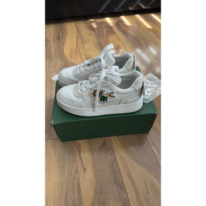 Lacoste Ace Clip 222 1 Sneakers Size 6.5 White Beige